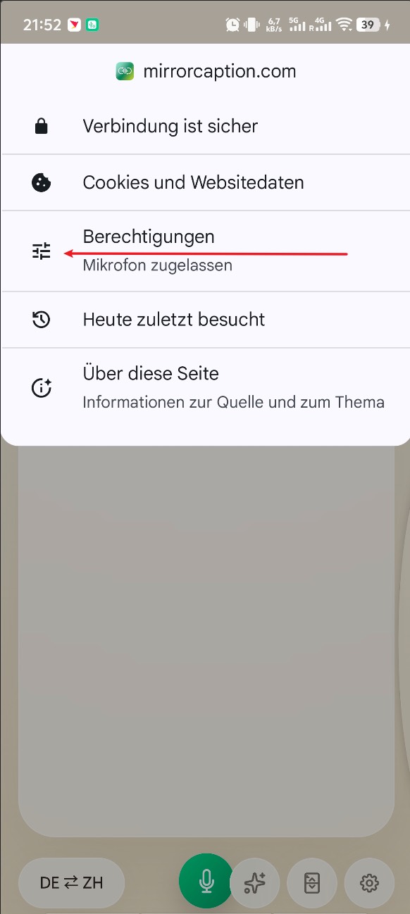 Step 2: open Permissions