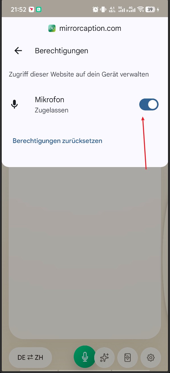 Step 3: make sure microphone is enabled